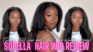 MY FAVORITE  4C Edges Hairline Kinky Straight Wig  lnstall  Review  ft Subella Hair  Tan Dotson [upl. by Aerdnaxela275]