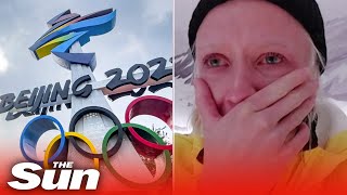 Olympians breaks down in tears in Beijing isolation facility prompting IOC action [upl. by Pathe683]