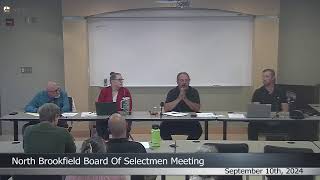 North Brookfield Board of Selectmen Meeting September 10th 2024 [upl. by Ecinerev]