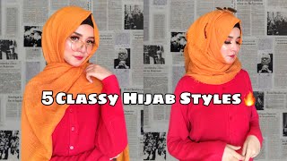 5 classy Hijab Styles [upl. by Atal]