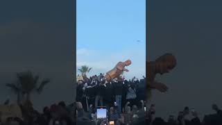 The statue of Hafez alAssad toppled in Latakia Syria [upl. by Birmingham]