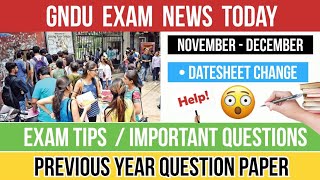 Gndu Exam News Today 😱🔥 Gndu Datesheet Change 2023  Admit Card Download 2023  Gndu Latest Update [upl. by Yroffej897]