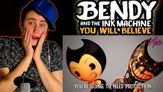 Bendy and the ink machine  YOU WILL BELIEVE Remix by CG5 SFM  REACTION [upl. by Nyvlem]