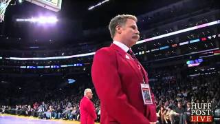 Will Ferrell Poses As Security Guard At NBA Game [upl. by Irbua819]