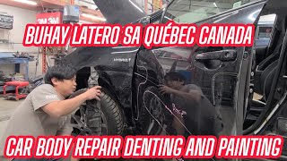 Buhay latero sa Québec CanadaCar tutorial Car body Repair Denting amppainting auto car automobile [upl. by Aihsatal]