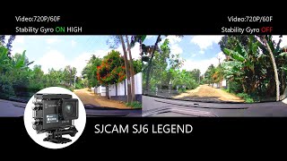 SJ CAM SJ6 Legend Video Stability Test  Gyro ON OFF Comparison  video test [upl. by Atiluap]