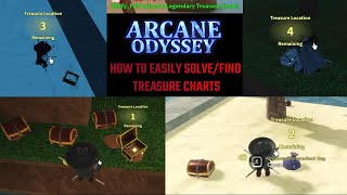 HOW TO EASILY SOLVE TREASURE CHARTS  DETAILED GUIDE  ARCANE ODYSSEY [upl. by Ania442]