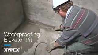 Waterproofing Elevator Pit with Xypex [upl. by Ertnod]