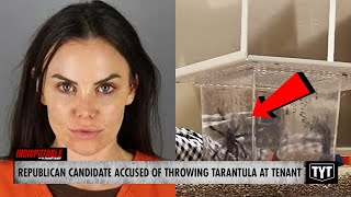 Republican Candidate Busted For Throwing TARANTULA At Tenant In MovieInspired Attack [upl. by Aicertap]