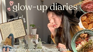 GLOWUP DIARIES ✨releasing anxiety selfcare journaling amp cooking nourishing vegan meals🌱mtl vlog [upl. by Elleiad]