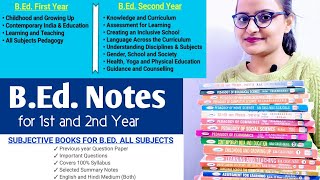 BEd 1st and 2nd year Notes for All Subjects  English and Hindi Medium [upl. by Toh]