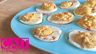 How To Make Deviled Eggs  Cait Straight Up [upl. by Eeliram]