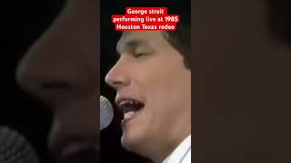 George strait performing live at Houston Texas rodeo 1985 classiccountry texascountry [upl. by Filberte999]