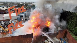 PART 2 TIPTON FIRE CAUGHT ON DRONE [upl. by Evelina]