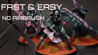 Speedpainting NECRON ARMY Fast Tips and Tricks for FAST Paintjob [upl. by Nnuahs]