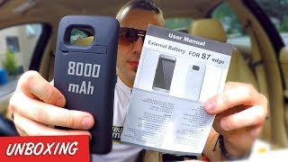 External 8000 mAh Battery for S7 Edge Unboxing amp Review  Top Battery Case under 40 [upl. by Ardnoed331]