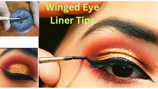 winged eyeliner for hooded eyes eyeliner tips beautify with jasmine [upl. by Ertsevlis124]