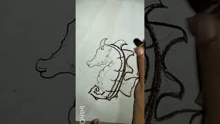 Seahorse shortsadoptme art viralvideo trending trendingshorts drawee12 [upl. by Siriso]