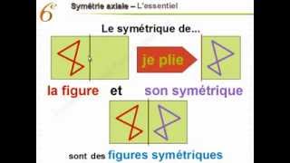 Maths 6ème  Symétrie axiale  Mathématiques sixième [upl. by Ellennahs]