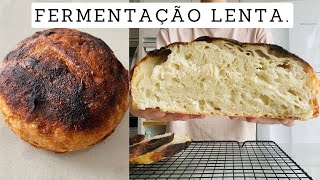 Pão  SAUDÁVEL de fermentação lenta SEM PANELA DE FERRO muito FÁCIL só 4 ingredientes sem SOVAR [upl. by Rozek]