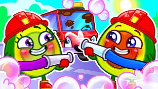 Wash Fire Truck Song 🚒Fire Fighter in Action 👨🏼‍🚒 Kids Cartoon amp Nursery Rhymes by Toonba Team [upl. by Hindu]