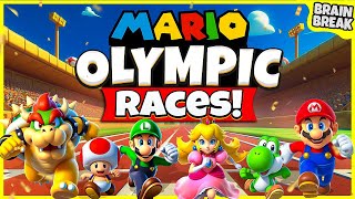 Mario Olympic Races  Brain Breaks For Kids  Games For Kids  Just Dance  Danny GoNoodle [upl. by Htaek]