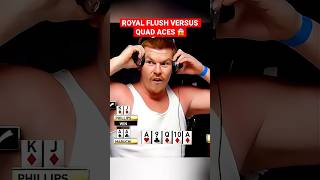 WSOP 2008 Royal Flush vs Quad Aces fyp poker [upl. by Flin]