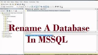 How To Rename A Database In MS Sql [upl. by Seto]