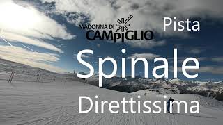 Pista Spinale Direttissima campiglio dolomitidelbrenta trentino skislopes skireview [upl. by Leira]