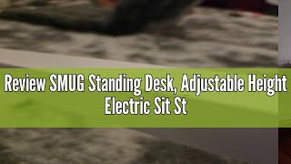 Review SMUG Standing Desk Adjustable Height Electric Sit Stand Up Down Computer Table 40x24 Inch E [upl. by Mansoor797]