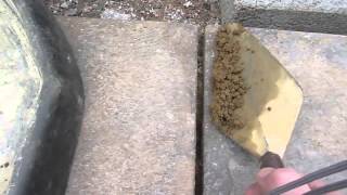 How to do pointing or fill the gaps between paving slabs or patio DIY [upl. by Lutim]