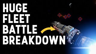 Big PvP Fleet Battle  Draconis Expanse  Space Engineers [upl. by Atteloj]