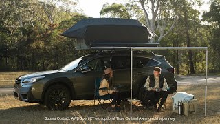 Howto accessories video  Subaru Outback AWD Sport XT amp the Thule Outland Awning [upl. by Llerot]