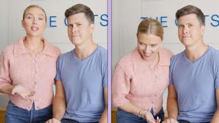 Colin Jost RIBS Scarlett Johansson in Blooper Reel [upl. by Ateinotna886]