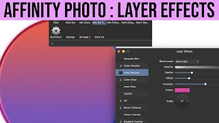 Layer Effects Styles In Affinity Photo  How To Tutorial  Graphicxtras [upl. by Scarlet555]