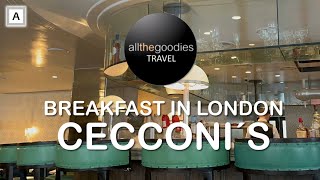 Cecconis Mayfair Breakfast in London  Allthegoodiescom [upl. by Nalyt]