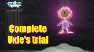 How to Complete Uxies trial Acuity Cavern in Pokemon Legends Arceus [upl. by Yttak117]