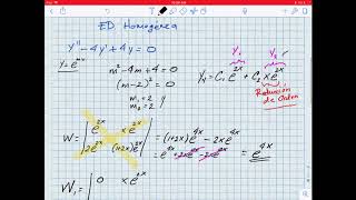 Variación de parámetros — ecuaciones diferenciales — ejercicios resueltos [upl. by Wylen48]