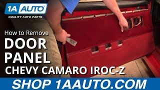 How To Remove Door Panel 8292 Chevy Camaro IROCZ [upl. by Hartman]