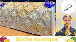 Comment réaliser une INCROYABLE BÛCHE EXOTIQUE coco citron vert et insert cylindrique passion [upl. by Lamoureux]