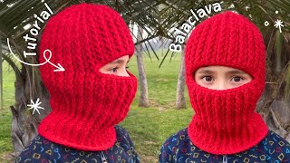 PASAMONTAÑAS TEJIDO A CROCHET Balaclava Tutorial Hebras Crochet [upl. by Yoc618]