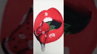 drawing tekenen lippen juicy netherlands strawberry You like it What next 🌺❤️ [upl. by Ayor512]