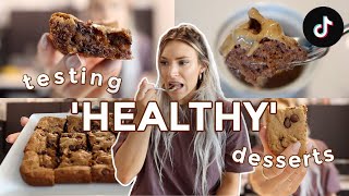 Taste Testing Healthy Desserts  VIRAL TikTok Recipes  are they actually GOOD [upl. by Gombosi]