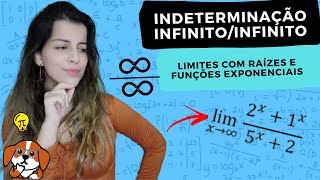 Como resolver limites no infinito com raíz e função exponencial  Cálculo 1 [upl. by Ninerb]