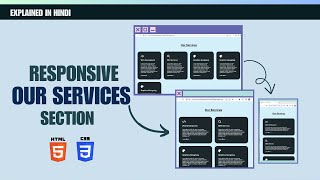 How to Make Responsive Our Services Page Using HTML CSS Our Services Page Design  In Hindi [upl. by Mcnelly]