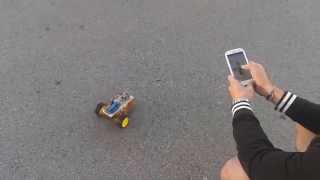 Arduino Remote control bluetooth mobile robot android accelerometer part1 [upl. by Ahsatsana]