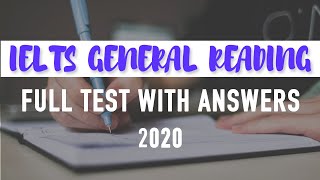 Full IELTS General Reading test With Answers  Solved 2020 [upl. by Japeth]