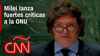 Discurso completo de Javier Milei en la Asamblea de la ONU fuertes críticas a la Agenda 2030 [upl. by Heddi]