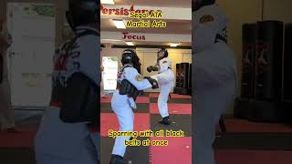 Sparring with all black belts at once together martialarts ata [upl. by Ingold377]