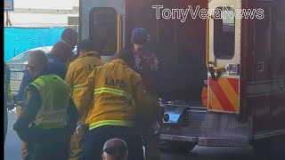 LAX airport traffic security officer hit by car at Tom Bradley international terminal [upl. by Sirrad]